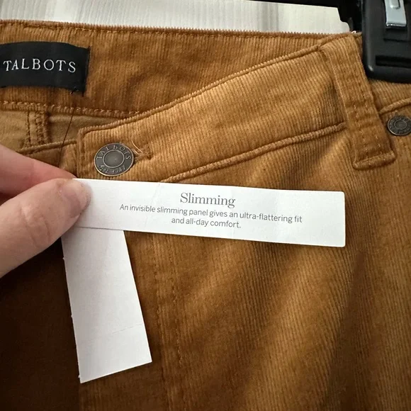 Talbots STRETCH CORDUROY STRAIGHT LEG PANTS - Picture 4 of 9